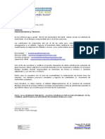 Comunicado de Solicitud de Materiales 2020