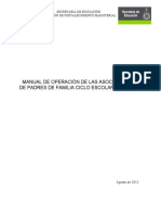 Manual de Operacion de Las Asociaciones de Padres de Familia