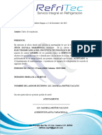 Carta de Aceptacion Refritec