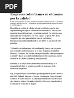 2.empresas Colombianas en El Proceso de Calidad