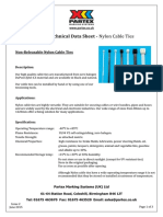 Product Technical Data Sheet - Nylon Cable Ties