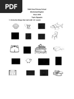 Delhi Area Primary School Worksheet English Class UKG Topic Digraphs 1. Circle The Things That Start With SH' Sound