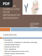 Risks and Complications of Orthodontic Miniscrews