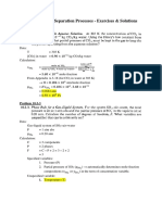 Introduction To Separation Processes - Exercises + Solutions