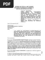 Escrito Al Registrador Publico Formula Oposicion para Inscripcion de Titulo