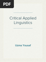 Critical Applied Linguistics