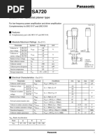 2SA719, 2SA720: Silicon PNP Epitaxial Planer Type