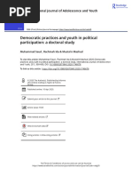 Democratic Practices and Youth in Political Participation A Doctoral Study