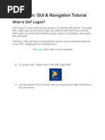 SAP Logon: GUI & Navigation Tutorial
