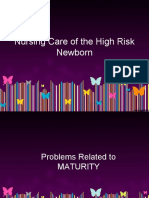 A. 1. Nursing Care of The High Risk Newborn To Maturity