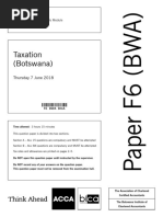 Taxation (Botswana) : Thursday 7 June 2018