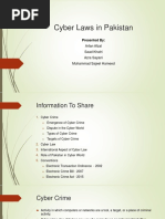 Cyber Laws in Pakistan: Presented by