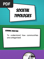 Societal Typologies