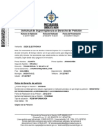 Solicitud de Supervigilancia Al Derecho de Petición: Número de Radicado Fecha de Radicado Fecha de Presentación