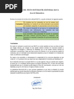 Informe Del Texto Estudiantil Editorial Maya