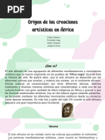 Origen de Las Creaciones Artísticas en África