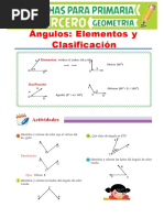 Elementos y Clasificación de Ángulos para Segundo de Primaria