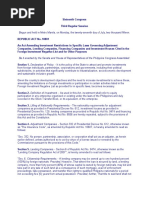 RA 10881-Amending PD 612, PD 129 & RA 9474-Amending Investment Restrictions On Foreign Investment Negative List (2015)