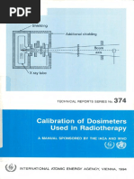 Calibration of Dosimeters Used in Radiation Therapy