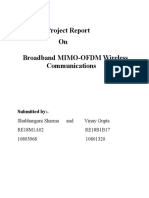 Project Report On Broadband MIMO-OFDM Wireless Communications