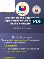 Lecture On The Legislative Department of The Republic of The Philippines