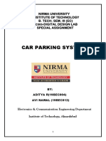 Car Parking System: Nirma University Institute of Technology B. Tech. Sem. Iii (Ec) Digital Design Lab Special Assignment