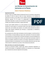 La Concentracion de Nutrientes en La Planta II