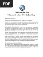 Volkswagen in India Case Study