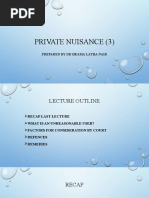 Private Nuisance (3) : Prepared by DR Heama Latha Nair