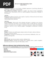 Human Computer Interaction Material For 3 Units