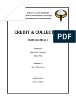 Credit & Collection: Midterm Quiz 1