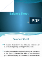 Balance Sheet: Mehwish Kiran