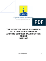 Uganda Incentive Regime 2006-07