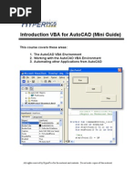 Introduction VBA For AutoCAD (Mini Guide) - HyperPics