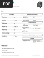 Data Sheet For SINAMICS V20: Rated Data General Tech. Specifications