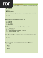 HOOKES LAW - Docx MCQ