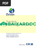 Orion Standard Training Manual