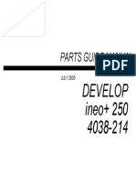 Parts Guide Manual: Develop Ineo+ 250 4038-214