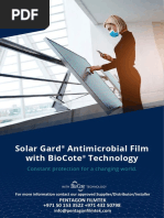 Pentagon Filmtek Suppliers & Installers of Solar Gard Antimicrobial Films Dubai, UAE