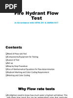 Fire Hydrant Flow Test - NFPA 291 & AWWA M17