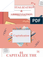 Capitalization and Abbreviation