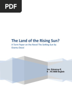 The Land of The Rising Sun?: A Term Paper On The Novel The Setting Sun by Osamu Dazai