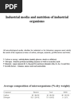 2.industrial Media and Nutrition of Industrial Organisms