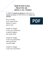 Ejercicios de La Forma Del Poema