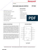 HT1204 High Temperature Quad Analog Switch: Features Applications