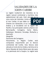 Generalidades de La Region Caribe