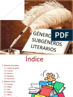 Presentacion Generos y Subgenero Literarios