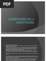 Clasificación de La Constitución