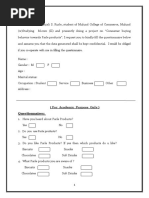 Questionnaire On Parle