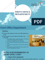 Front Office Department